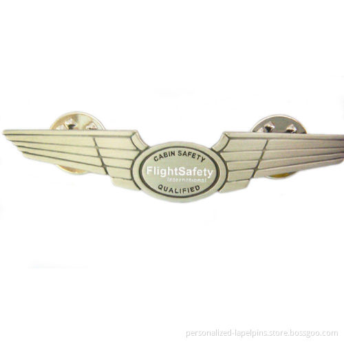 Engraved Army Metal Personalized Lapel Pins With Pearl Nickel Plated
